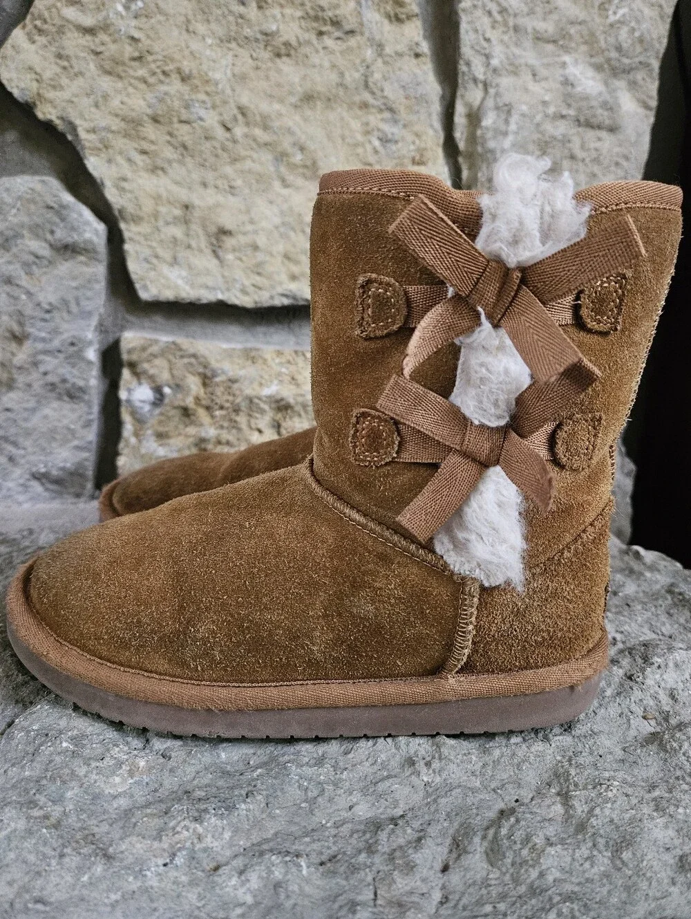 KOOLABURA UGG Victoria Suede Sheepskin Boots Kid 2